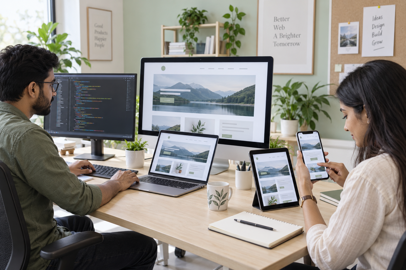 Responsive website development across desktop tablet and mobile